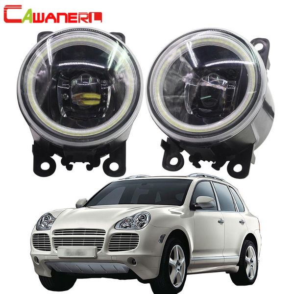

cawanerl for 955 2002-2020 car styling 4000lm led bulb h11 fog light angel eye drl daytime running light 12v