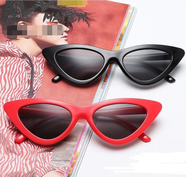 

new cat eye sunglasses frame 18 colors colorful fashion cateye sun glasses women eyewear triangular eyeglasses, White;black