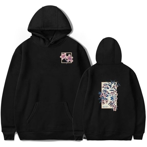 

shawn mendes flower hoodies women men casual spring sweatshier chinese painting harajuku casual kpop oversized hoodies 1014, Black