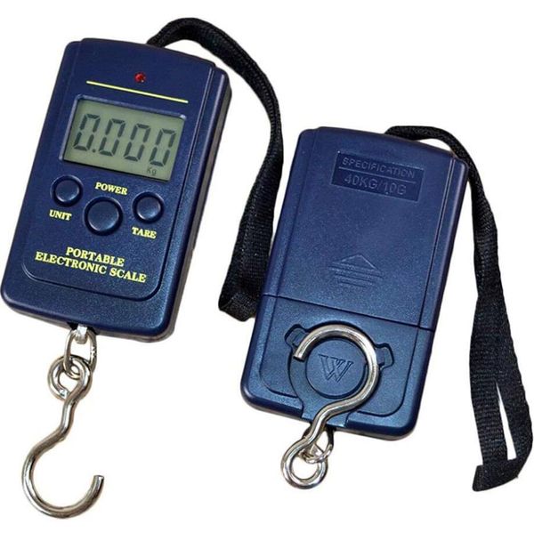 

portable mini hand held digital hanging scale for suitcase travel bag electronic weighting luggage scale fish hook balance 40kg/10g
