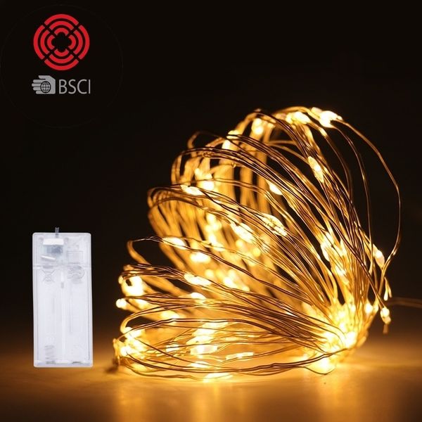 

vwvvf christmas battery decoration copper lamp wire battery box led 100 string copper lamp 10m hkmwz