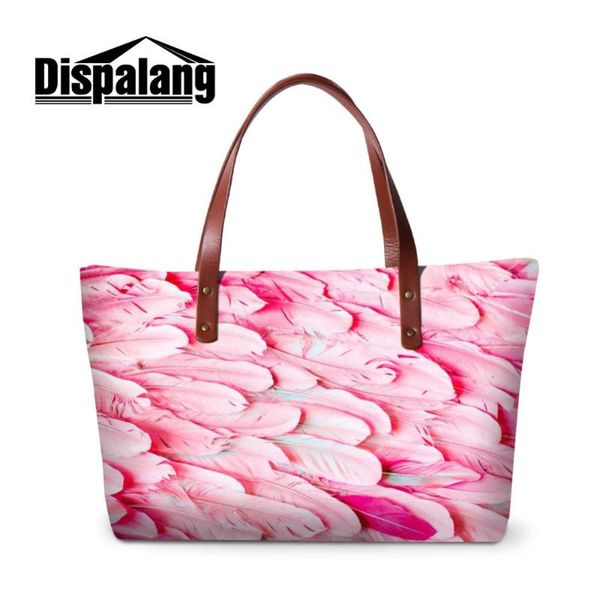 

dispalang womens handbags famous brands feather printing totes casual summer ladies big beach shoulder bag animal messenger bags