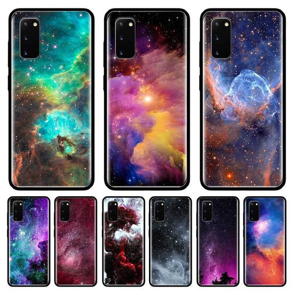

space universe case for samsung galaxy s10 s20 ultra s9 s8 plus s7 note 20 9 10 lite cubre black tpu mobile coque