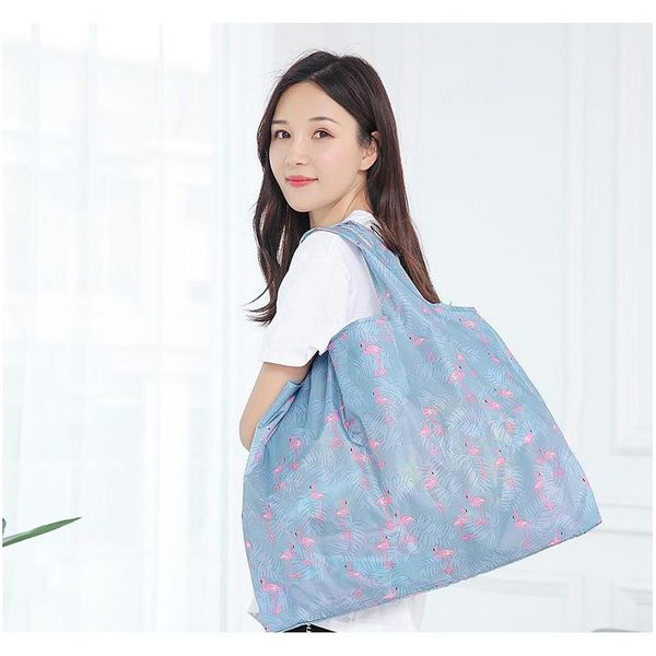 

300pcs new waterproof nylon foldable shopping bags eco friendly shopping bags tote bags large capacity fre wmtoff homes2007