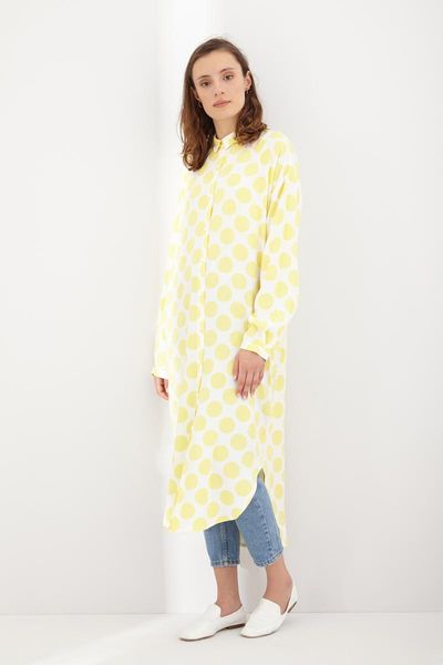 

women's blouses & shirts viscose yellow long tunic women clothing 2021 all seasons fashion style sleeve casual, White