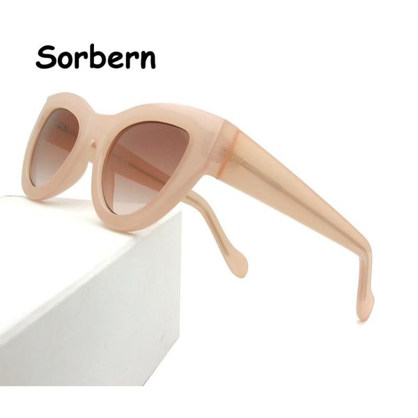 

vintage cat eye sunglasses women design pink blue lady cateye sun glasses for women female shades uv protection, White;black