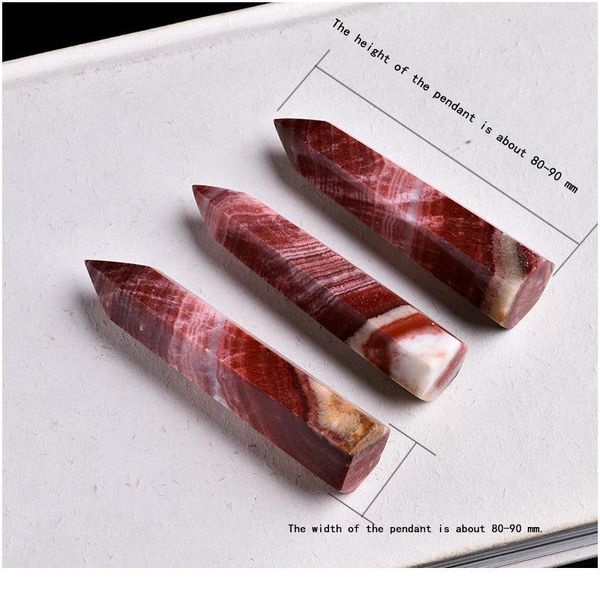 

1pc natural rhodochrosite crystal to improve mood healing point gemstone hexagonal column stone mineral home de jllisn, Black