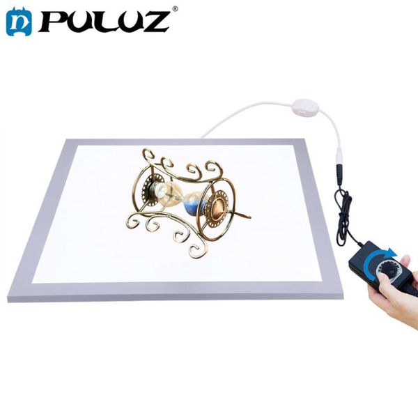 

puluz 1200lm led pgraphy shadowless softbox bottom light+switch shadow-adjustable lamp panel for no polar dimming light