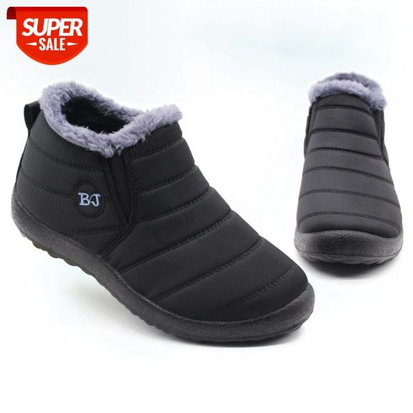 

men boots lightweight winter shoes for men snow boots waterproof winter footwear plus size 47 slip on ankle #bo5z