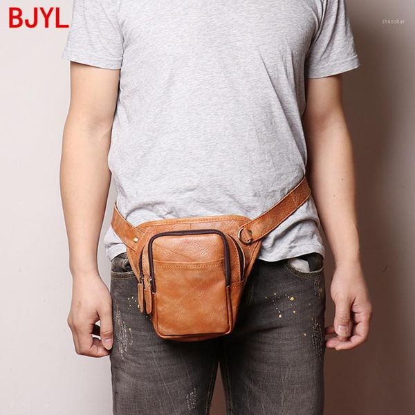 

factory new small chest bag men's genuine leather sports waist pack women frosted leather cross-body bag mobile phone bags men1