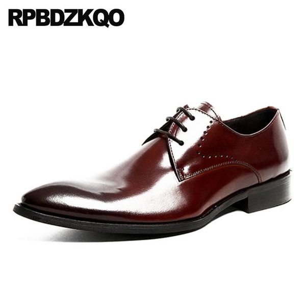 

derby элегантный burgundy платье runway oxfords brogue остроконечные toe офис мужчины формальная свадебная обувь black brand new европейский