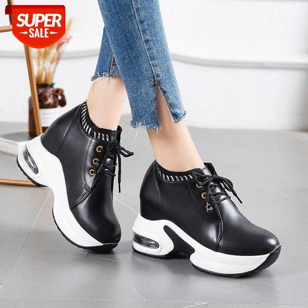 

women fashion vulcanized shoes ladies snakers thick bottom fashion footwear female solid pu leather shoe 2021 internal increase #4k2c