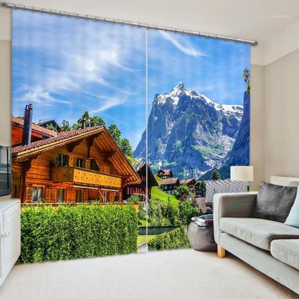 

curtain & drapes beautiful maldives 3d blackout window curtains for living room bedding home wall decorative carpet cotinas1