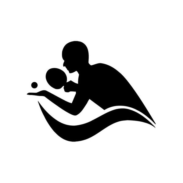 

14*10.9cm interesting table tennis car stickers vinyl accessories sport game silhouette c16-1319