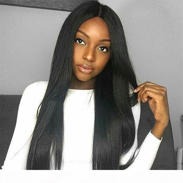 

glueless brazilian straight 360 lace human hair wigs pre plucked natural hairline 8~24 inches with baby hair swiss lace for black women, Black;brown