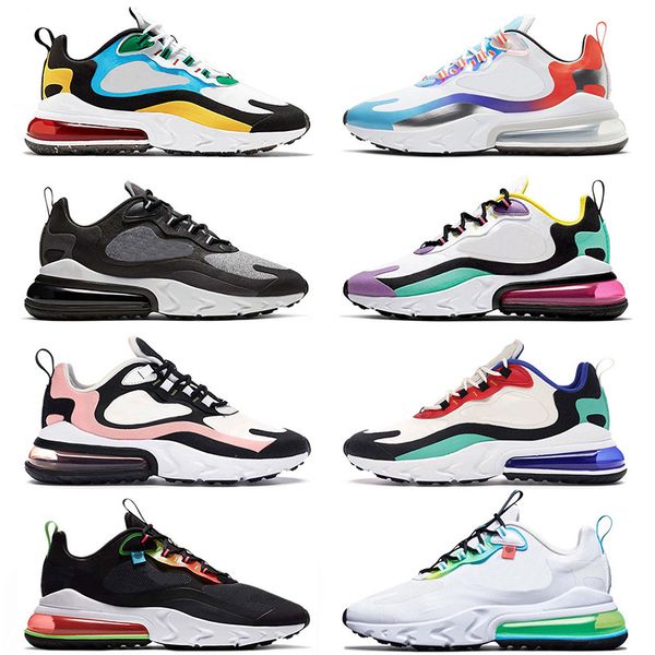 

wholesale 2021 og cushions running shoes 270 react good game mens women right violet bauhaus blue bleached coral trainers sneakers 36-45, White;red