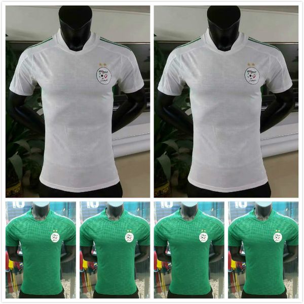 

player version 2020 2021 algeria mahrez two star soccer jerseys atal slimani brahimi home bennacer football shirts maillot de foot uniforms, Black;yellow