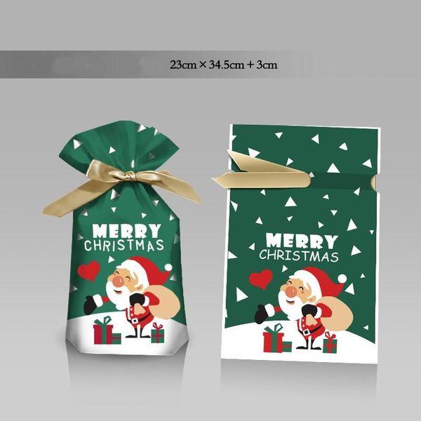 

lbsisi life 50pcs green red christmas plastic drawstring bag baby shower birthday party celebrate cookies chocolate packaging wmtnlt