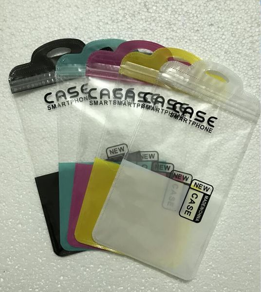 Sacchetti di imballaggio al dettaglio con chiusura a cerniera in plastica nera rosa per borsa per display a conchiglia con custodia per telefono cellulare per accessori per telefoni auricolari con cavo USB