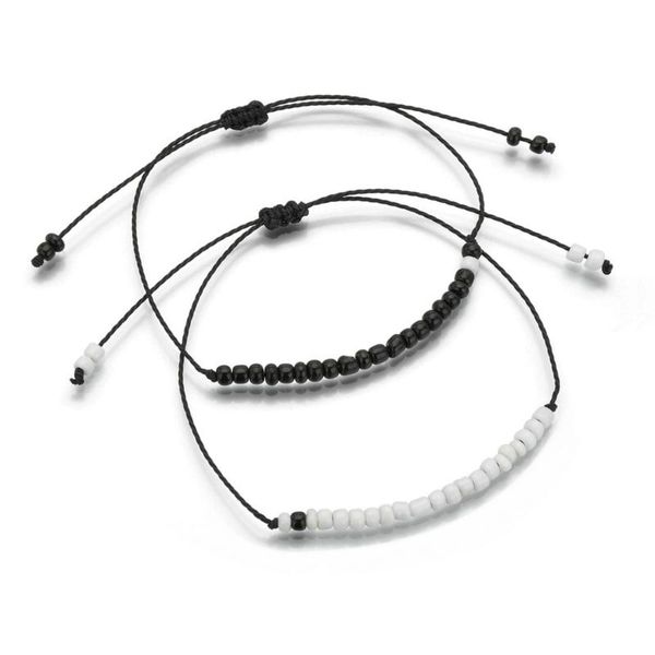 

charm bracelets 2021 fashion double layer bead handmade braided string bracelet adjustable weave beads thin for women jewelry, Golden;silver