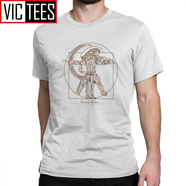 

men's vitruvian hunters alien covenant t shirt 2020 alien vs predator pure cotton new arrival tshirt sport hooded sweatshirt hoodie