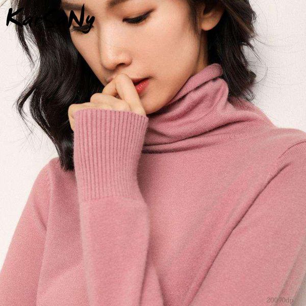 

women's sweaters winter cashmere sweater women wool pullover white turtleneck soft for woman, White;black