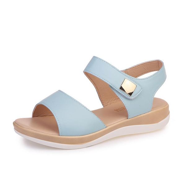 

dress shoes 2021 summer fish mouth sandals female slope with flat bottom student muffin thick wild women, Black
