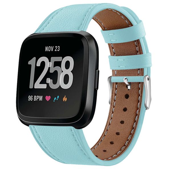 

suitable for fitbit smart wristband versa leather strap two color round tail beltbgt