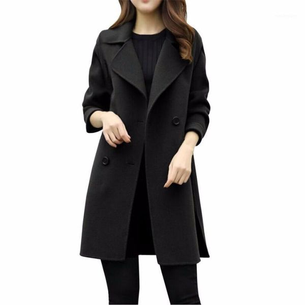 

feitong ladies woman winter coats and jackets womens autumn winter jacket casual outwear parka cardigan slim coat overcoat1, Black