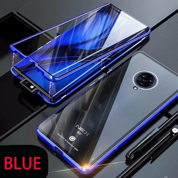 

double sided glass magnetic case for vivo s5 s6 s7 y5s y7s x30 pro x50 alumium metal 360 degree full cover h jllvln