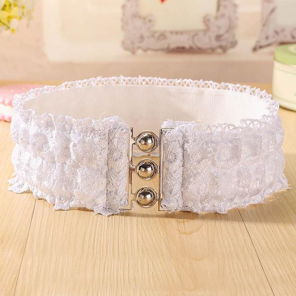 

elastic wide lace belts for women vintage retro casual dresses waist belt self-fasten tie design chiffon belt bl208, Black;brown