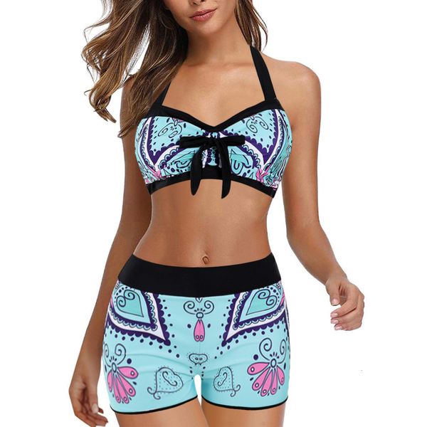 

women plus size bikinis print tankini swimjupmsuit beachwear padded swimwear women's swimsuit 2020 biquini #20, White;black