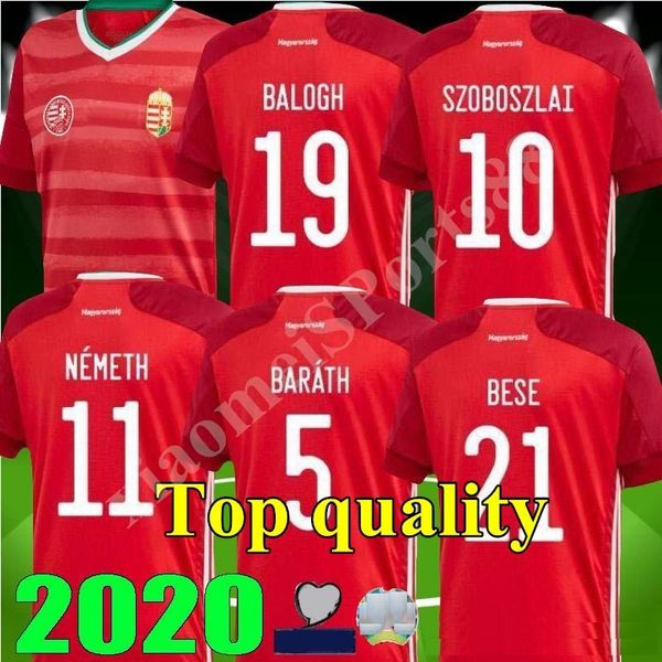 

2020 2021 hungary soccer jersey home red 20 21 national team dominik szoboszlai willi orban tamás kádár football uniform shirts, Black;yellow