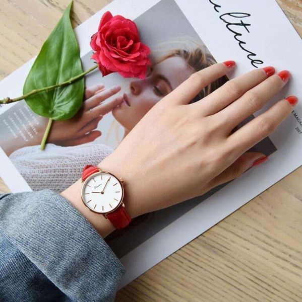 

watch ultra thin quartz women's new waterproof simple atmosphere korean women's fashion trend watch rwgxfous, Slivery;brown