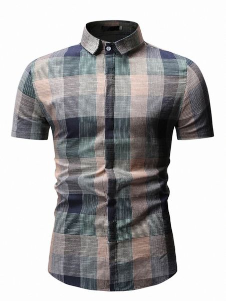 

men plaid button up shirt y004#, White;black