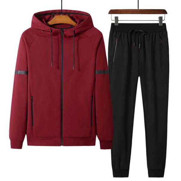 

men's tracksuits spring autumn leisure sports men big size sweatsuits sportswear oversized jogger suits cotton sweat suit set 8xl 9xl, Gray