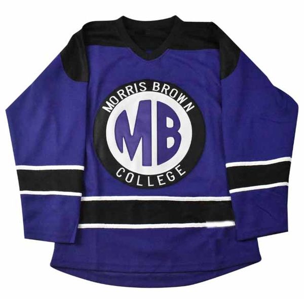 

men's retro martin payne morris brown college hockey jersey custom any number and name, Black