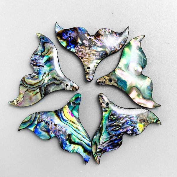 

5pcs natural abalone shell fish tail pendants charms mother of pearl shell for diy jewelry making 2520mm fishtail shell gifts h bbyyyc