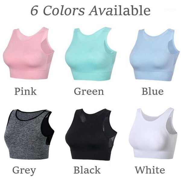 

shockproof sports bra yoga high stretch breathable bra fitness women padded sport push up running gym seamless crop1, White;black