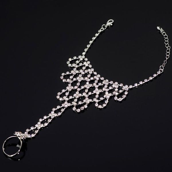 

for women jewelry christmas girl gifts white bracelet yfjewe wholesale 10 pc/lot tassels rhinestone chain bracelets bangle #b110, Black
