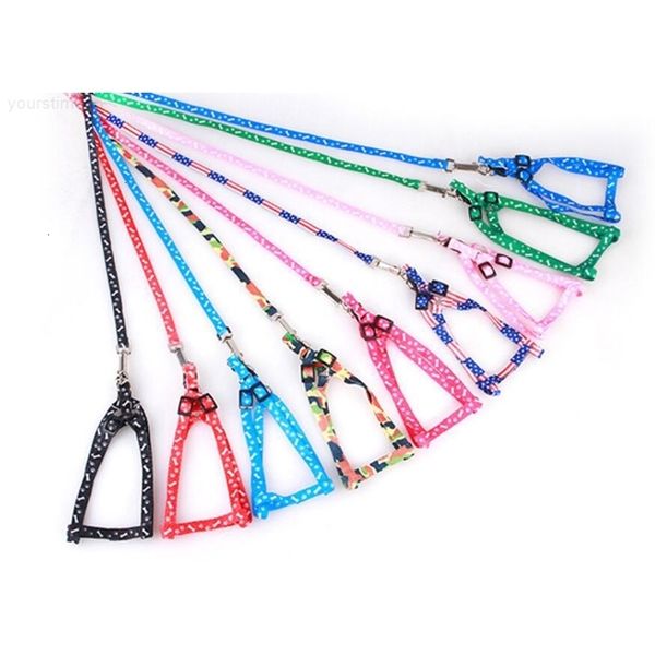 

1.0*120cm harness printed adjustable leashes nylon dog puppy cat animals accessories pet necklace rope tie collar