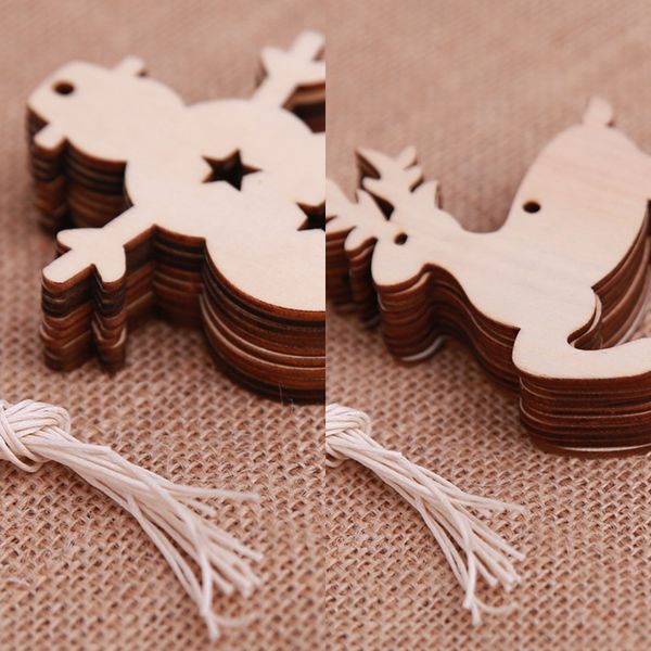 

новые украшения елки деревянный кулон pendantornament подвеска макет сцены висит кусок пакет из 10 штук zsvnf