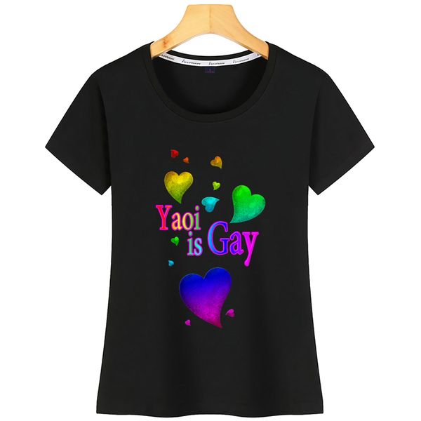 

топы футболка женщины yaoi is gay sexy harajuku хлопок tshirt спорта толстовка с капюшоном толстовка