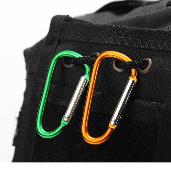 

10pcs aluminum snap carabiner d-ring key chain clip keychain hiking camp mountaineering buckle hook climbing travel acc qylehz