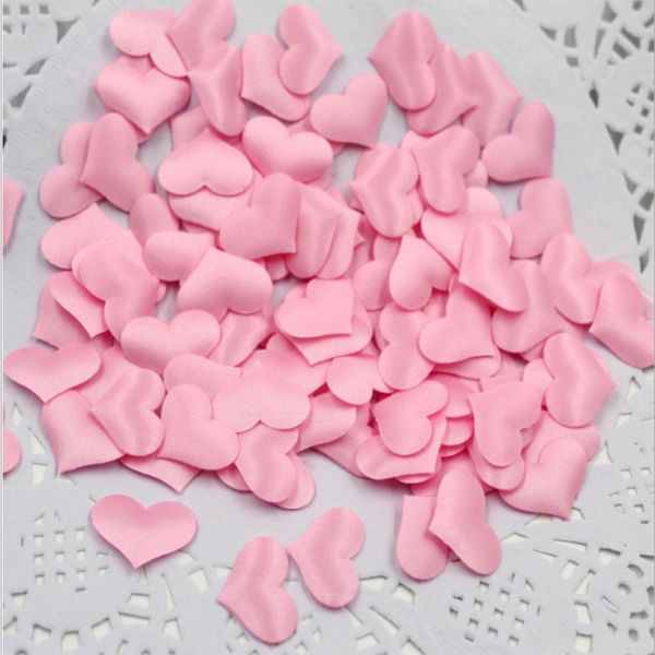 

100pcs 35mm sponge satin fabric heart petals wedding confetti table bed heart petals wedding valentine decoration wmtqsy mywjqq