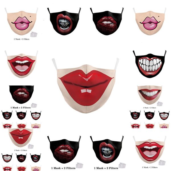 

dhl shipping lip pattern cotton men mouth masks ear loop adjustable cover designer face mask 4 nsgoq