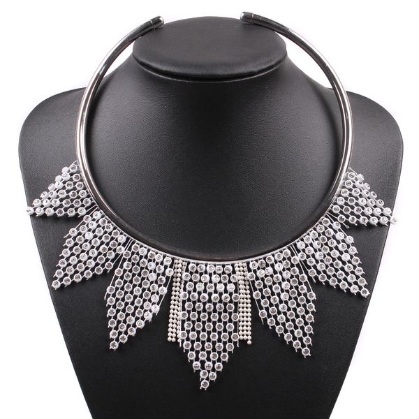 

chokers 2021 arrival design fashion choker necklace collar crystal price torques for women jewelry accessories, Golden;silver