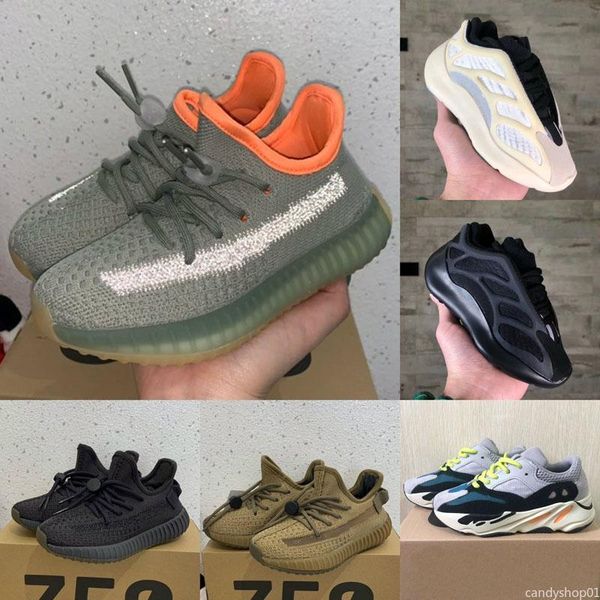 

new baby детская обувь kanye wave runner кроссовки мальчика девушки малышей тренер кроссовки детские спортивные туфли черный серый c01, Black