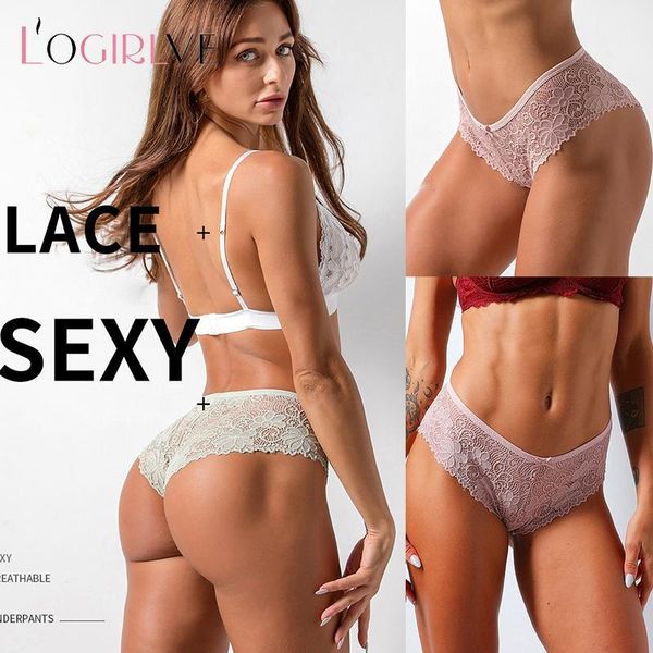

logirlve women suits thong panty plus size interior g-string thongs underwear women panties lace panties see through1, Black;pink