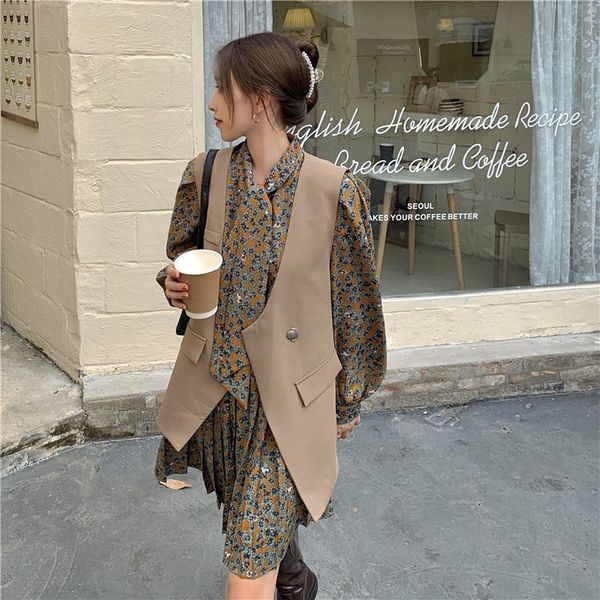 

autumn coat dressnew fashion floral a-line suit vest 23611 autumn dress dresscoat dressnew fashion floral a-line dress suit vest 23611 7ffiz, Gray